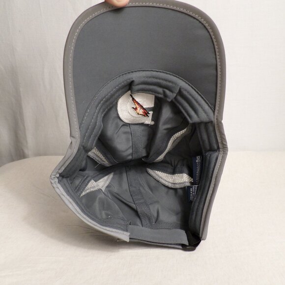 Gatorade Ball Cap Hat Grey Reflective Edge One Size Velcro Strap Mesh Air Vent - Picture 2 of 4